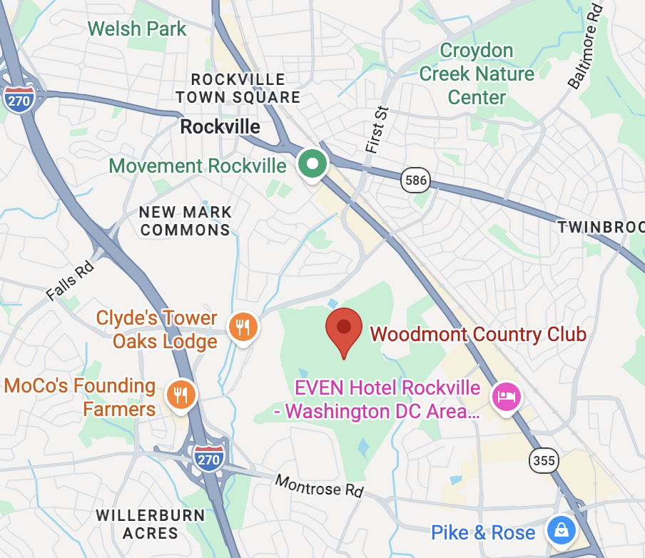 mapa de woodmont country club golf